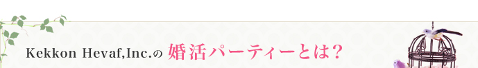 Kekkon evaf,Inc.の婚活パーティーとは？